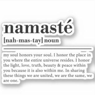 Namaste Definition Yoga Modern Minimal Meditation