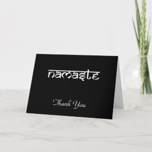 Namaste Design on Sanskrit Style Thank You Card