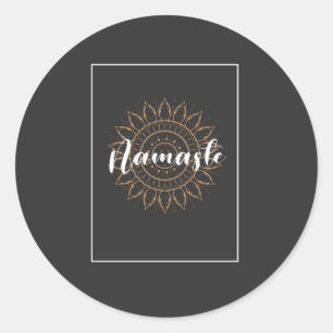 namaste design T-Shirt Classic Round Sticker