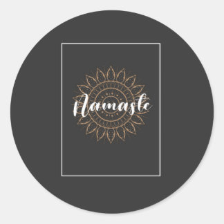 namaste design T-Shirt Classic Round Sticker