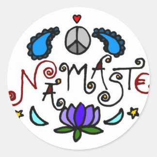 Namaste Doodles Classic Round Sticker