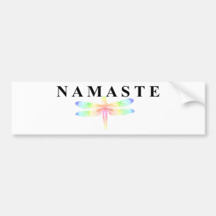 Namaste Dragonfly Bumper Sticker