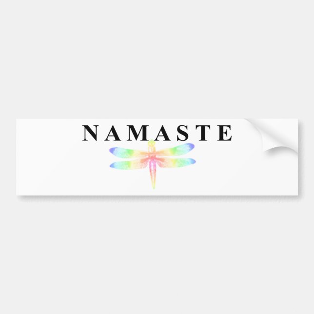 Namaste Dragonfly Bumper Sticker (Front)