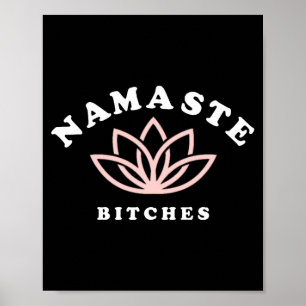 Namaste Es Lotus Flower Funny Yoga Gift For Women Poster