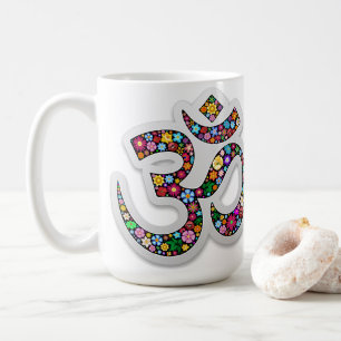 Namaste Floral Symbol Art Coffee Mug