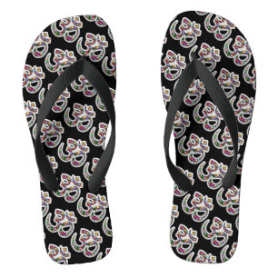 Namaste Floral Symbol Art Flip Flops