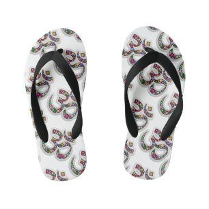 Namaste Floral Symbol Art Kid's Flip Flops