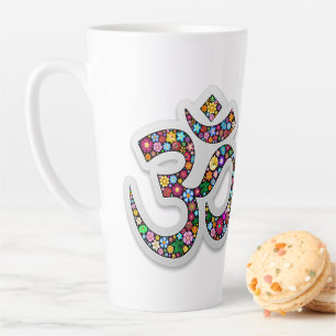 Namaste Floral Symbol Art Latte Mug