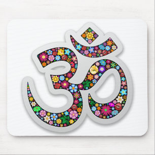 Namaste Floral Symbol Art Mouse Mat