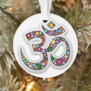 Namaste Floral Symbol Art Ornament