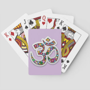 Namaste Floral Symbol Art Playing Cards