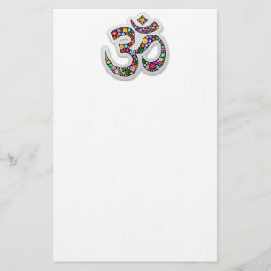 Namaste Floral Symbol Art Stationery