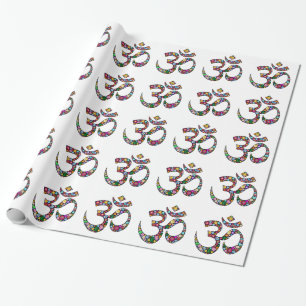 Namaste Floral Symbol Art Wrapping Paper