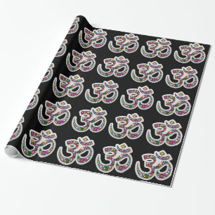 Namaste Floral Symbol Art Wrapping Paper