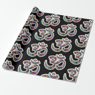 Namaste Floral Symbol Art Wrapping Paper