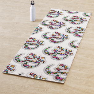 Namaste Floral Symbol Art Yoga Mat