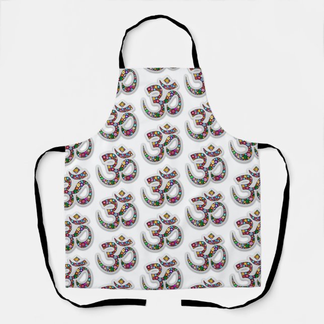 Namaste Floral Yoga Symbol  Apron (Front)