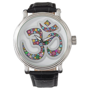 Namaste Floral Yoga Symbol Watch