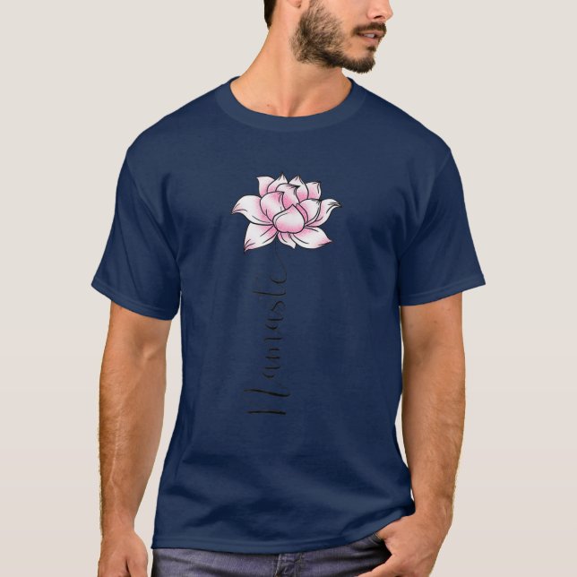Namaste Flower Cute Hindi Yoga Lover, Yoga Gym T-Shirt (Front)