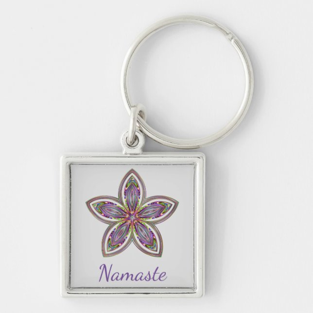 Namaste flower mandala key ring (Front)