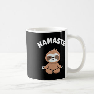 Namaste Funny Cute Sloth Kawaii Yoga Sloth Stress Coffee Mug