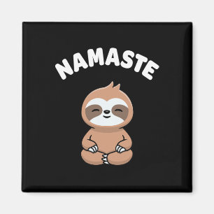 Namaste Funny Cute Sloth Kawaii Yoga Sloth Stress Magnet