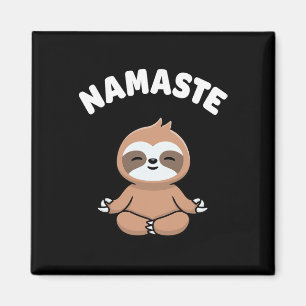 Namaste Funny Cute Sloth Kawaii Yoga Sloth Stress  Magnet
