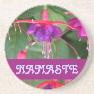 NAMASTE fuschia coaster