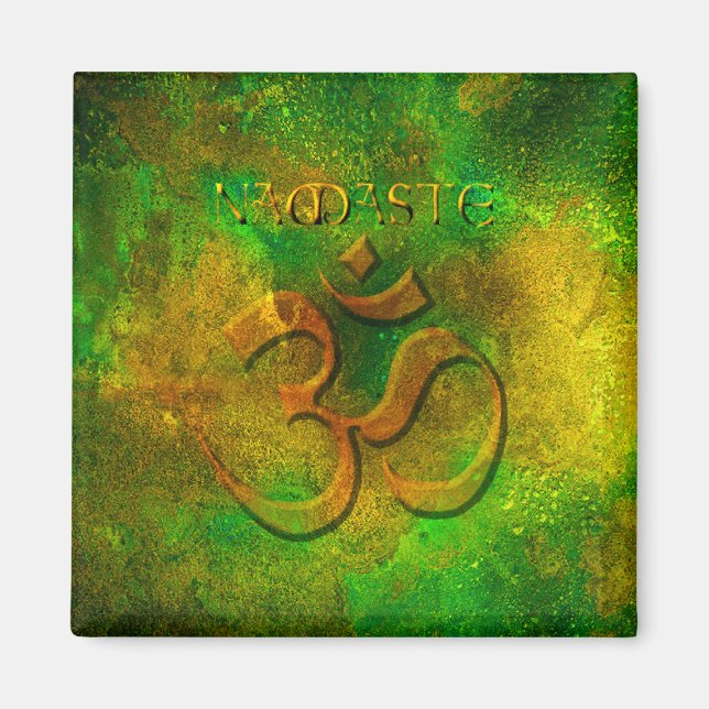 Namaste Green Gold Magnet (Front)