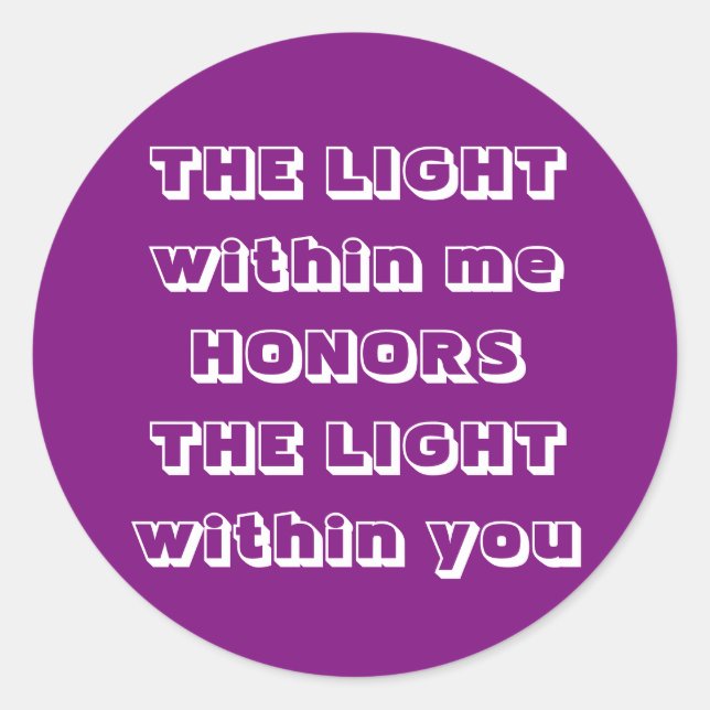 Namaste Greeting Classic Round Sticker (Front)