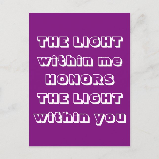 Namaste Greeting Postcard (Front)