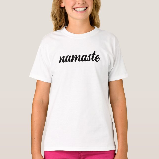 Namaste Greeting Spiritual Meditation T-Shirt (Front)