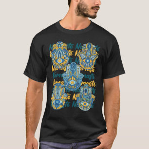 Namaste Hamsa Hand Religion Yoga Hinduism Fatima A T-Shirt