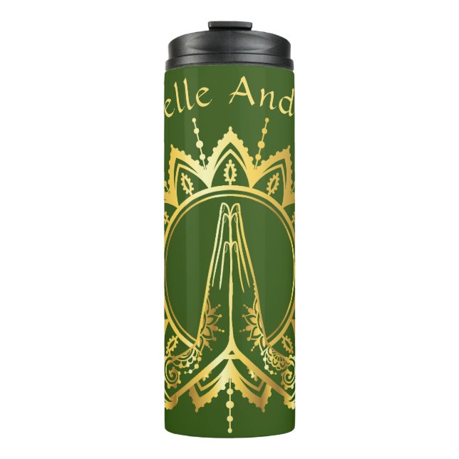 Namaste Hands Travel Mug (Front)