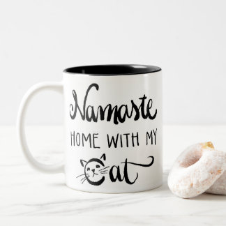 Namaste Home with My Cat Mug