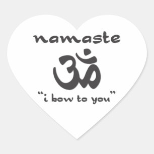 Namaste - I Bow To You Heart Sticker