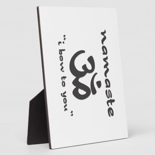 Namaste - I Bow To You Plaque (Side)