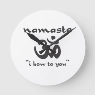 Namaste - I Bow To You Round Clock