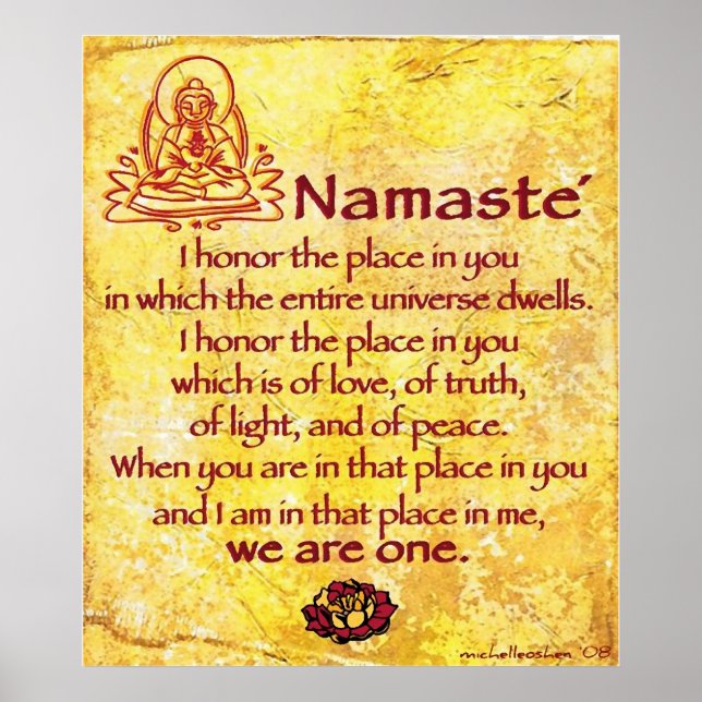 Namaste I Honor You We Are One Poster (Front)