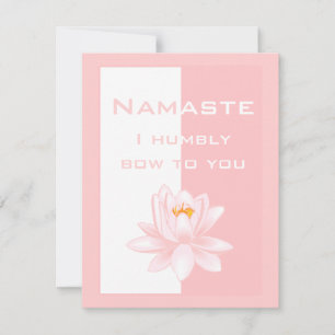 Namaste - I humbly bow to you (pink) Invitation