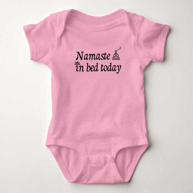 Namaste in Bed Baby Bodysuit (Front)