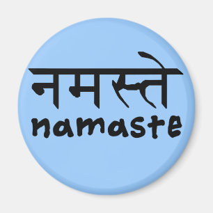 Namaste in English and Hindi Magnet