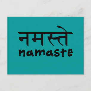 Namaste in English and Hindi Postcard