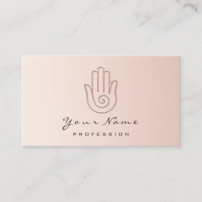 Namaste Joga Reflexology PinkLogo Appointment Card (Front)