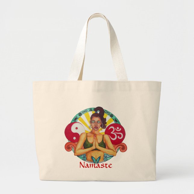 Namaste Large Tote Bag (Front)