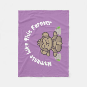 Namaste Like This Forever - Funny Monkey Yoga Pun Fleece Blanket