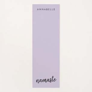 Namaste Lilac Purple Meditation Modern Name Yoga Mat
