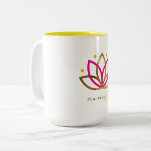 Namaste logo 15 oz Two-Tone Mug