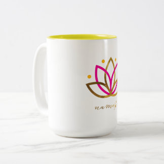 Namaste logo 15 oz Two-Tone Mug