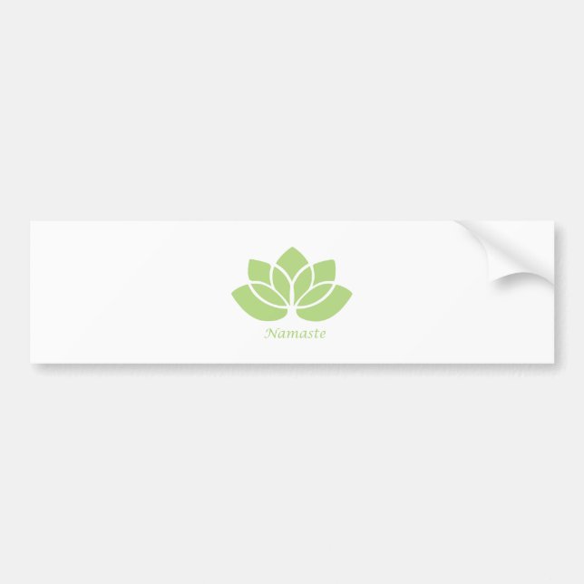 Namaste Lotus Bumper Sticker (Front)